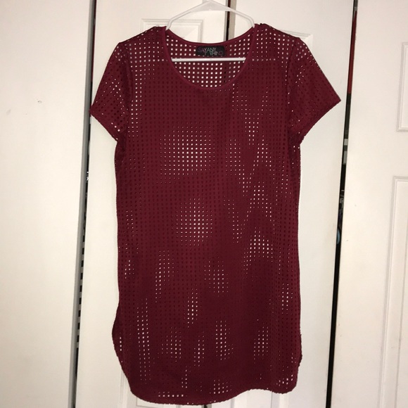 Say Anything Tops - Juniors mesh tunic tee XL